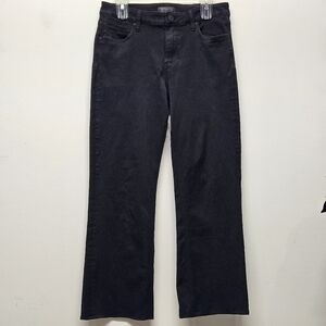 Kut from the Kloth Kelsey Ankle Flare Mid Rise Denim Jeans Size 8 Black Stretch